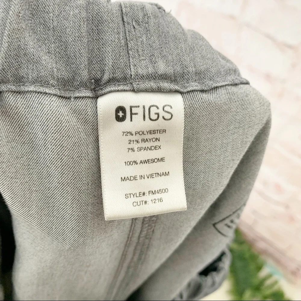 Figs Gray Pisco Basic Scrub Pants Mens Size XS